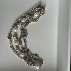 Michael Dawkins multi chain Freshwater pearl bracelet.